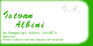 istvan albini business card